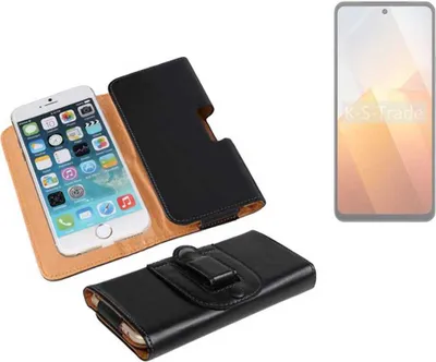 Produktbild von K-S-Trade Schützhülle Handyhülle kompatibel mit Vivo Y100t Holster Gürtel Tasche Schutzhülle Handy-Tasche Smartphone Case Seitentasche schwarz 1x
