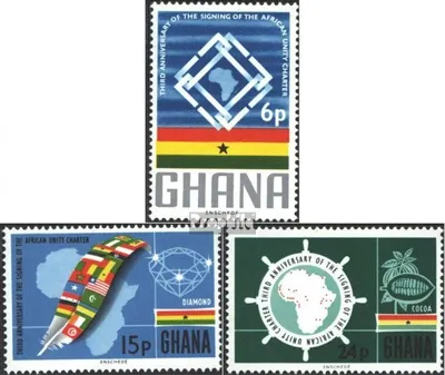Produktbild von Briefmarken Ghana 1966 Mi 266-268 (kompl.Ausg.) postfrisch Afrikanische Charta