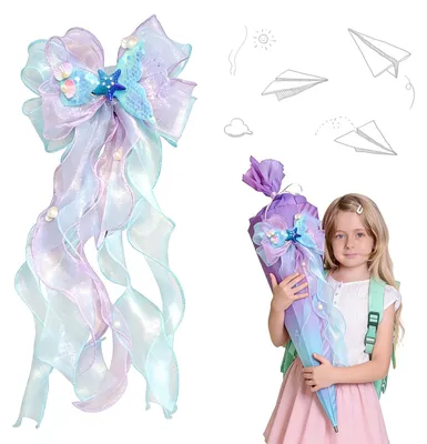 Snoepzakstrik 60×20 cm, Blauw-Paars, für Basteln & Deko