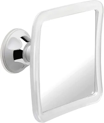 Immagine prodotto di Specchio da bagno anti-appannamento con ventosa, specchio da barba e specchio da parete infrangibile, dimensioni 16 x 16 cm