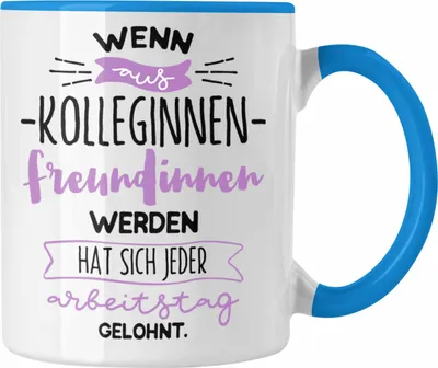 Produktbild von Trendation - Kollegin Tasse Geschenk Arbeitskollegin Freunde Beste Kollegin Geschenkidee (Blau)
