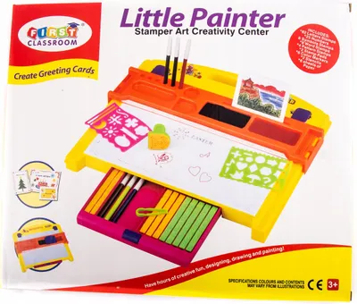 Produktbild von Zeichentafel mit Stempelset & Stiften - Großes Kreativset für kleine Künstler