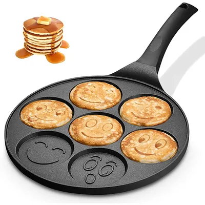 Produktbild von Pfannkuchenpfanne – Pfannkuchenpfanne – Omelettpfanne – Omelette-Maker – Eierpfanne – antihaftbeschichtet – 7 Fächer