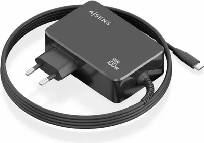 Image de Cordon de charge pour ordinateur portable Aisens ASCH-1PD100WL50-BK 100 W