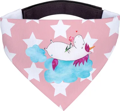 Produktbild von Mr. & Mrs. Panda Halstuch Für Hunde Einhorn Verliebt - Rot Pastell - Geschenk, Liebe, Unicorn, Freundin, Bandana, Hund, Einhörner, Hundehalstuch, Wolke