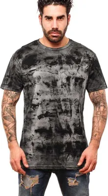 Produktbild von Outer Vision T-Shirt Herren Spatolato Double Black T-Shirt schwarz/grau XL