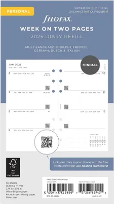 Immagine prodotto di Personal Minimal Week On Two Pages 2025 – Lingua: Inglese