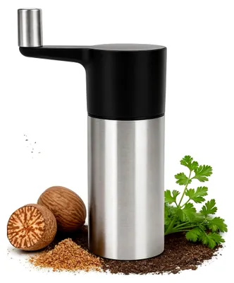 Produktbild von Muskatnuss Mühle Muskatnuss Reibe mit Behälter zur Aufbewahrung von 3 Muskatnüssen aus Edelstahl | Muskatreibe | Muskatmühle | muskatnuss gemahlen | muskatnussreibe | gewürzmühle