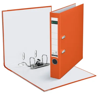 Produktbild von Leitz 180° Lever Arch File Plastic 50 mm, A4, Kunststoff, Orange, 350 Blätter, 5 cm, 55 mm