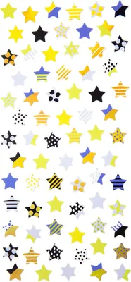 Produktbild von Oblique Unique Stern Sticker Set Vintage Style Retro Sterne Aufkleber Scrapbooking Basteln Deko
