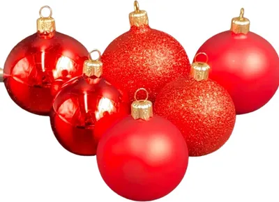 Produktbild von Weihnachtskugeln, Glasskugeln, Tannenbaumkugeln , Rot