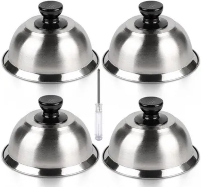 Immagine prodotto di Set di 4 stampi per hamburger in acciaio inossidabile, 16x9 cm, per cheeseburger