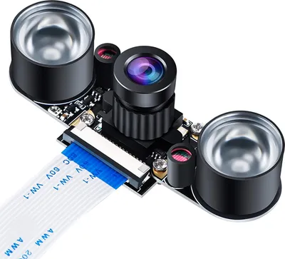 Produktbild von AZ-Delivery Module Raspberry Pi Kamera Nachtsicht Infrarot Kameramodul 5MP OV5647 Webcam Einstellbare Kamera Video 1080p für Raspberry Pi Modell 2B 2B + 3B 3B + 4B