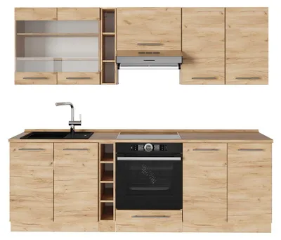 Obrázek produktu pro Kuchyňský kout Vicco Fame-Line Zlatý mocný dub 235 cm , PD Dub, Model 57547