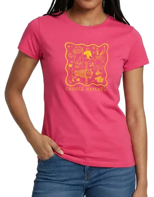 Produktbild von Spreadshirt Janosch Choose Happiness Gelbes Design Frauen T-Shirt, XXL, Azalea