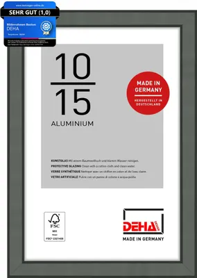 Produktbild von DEHA Design Aluminium Portraitrahmen, Bilderrahmen Boston, 10x15 cm, Contrastgrau