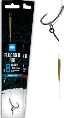 Obrázok produktu pre Nash Fluoro D Rig Barbless Leader - 8