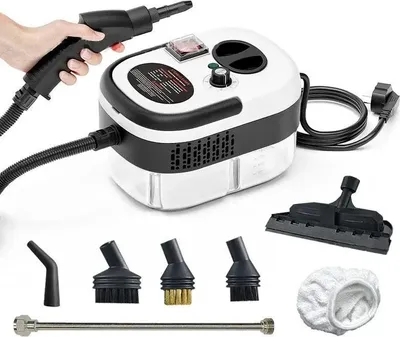 Immagine prodotto di Pulitore a vapore, 2500W ad alta potenza, strumento di pulizia versatile, 220 V, bianco potenziato, UE