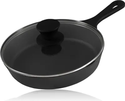 Produktbild von Litinová grilovací pánev BBQ-Toro Ø 19 cm se skleněným víkem | Fritovací pánev