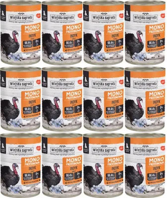 Produktbild von WIEJSKA ZAGRODA Puppies Monoprotein Turkey – Nassfutter für Hunde – 400 g