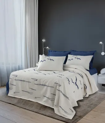 Immagine prodotto di L'Essentiel Linge de Maison, Larum - Blu scuro, doppio piqué, 50% COTONE / 50% POLIESTERE, 200 x 230 cm