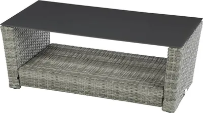 Produktbild von Garten-couchtisch "polynesia" havanna 100x54x38cm aus epoxybehandeltem aluminium  - Hespéride