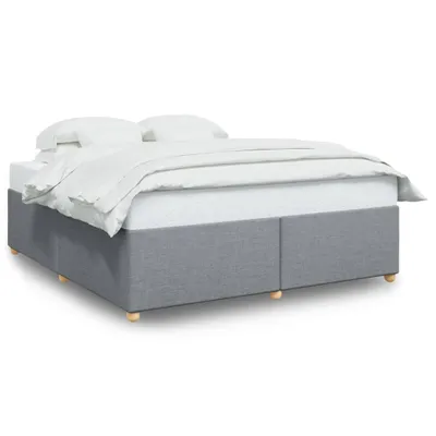 Produktbild von vidaXL Bettgestell ohne Matratze Hellgrau 200x200 cm Stoff