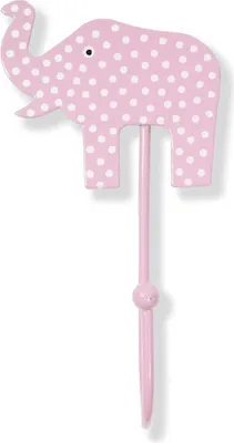 Produktbild von Kinderhaken Elefant Punkte rosa