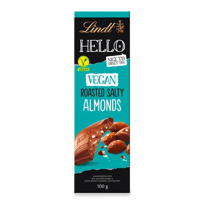 Immagine prodotto di Lindt Hello Vegan Mandorle salate tostate con bevanda d'avena in polvere 100g