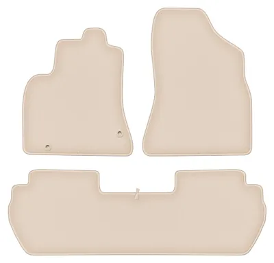 Produktbild von Velours-Fußmatten für Citroen Berlingo II 2008-2018 (5-Sitzer) – 4-tlg, Beige, passgenau – Wielganizator FORTUNA