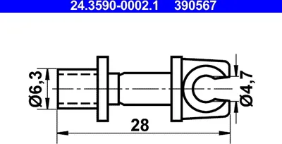 Obrázek produktu pro Upevnění Brzdového Potrubí Pro Hadici O Průměru. 1 X 3/16 / 5 Mm