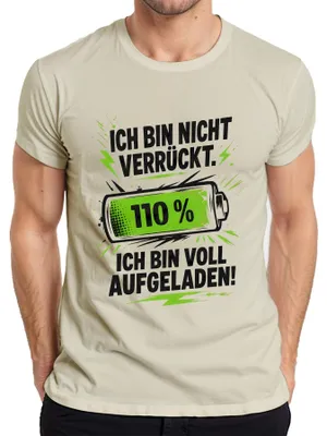 Immagine prodotto di Non sono pazzo, sono solo sarcastico. T-shirt da uomo con scritta "Statement", colore naturale, taglia M