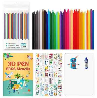 Productafbeelding van 3D-pen Filament Navulset, 320 Stuks 2,5mm PCL Filament voor creatieve projecten