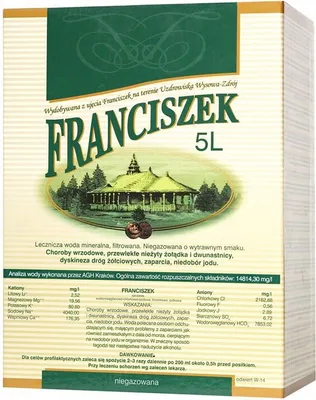 Obrázek produktu pro Franciszek 5 litrů neperlivá léčivá voda