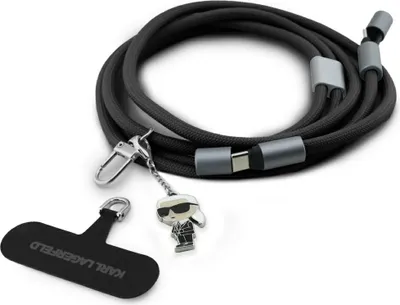 Zdjęcie produktu dla Kabel Karl Lagerfeld CBDY Ikonik Charm USB-C czarny