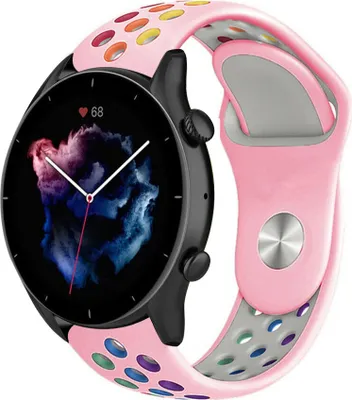 Produktbild von Strap-it Amazfit GTR 3 (Pro) Sportarmband (Rosa bunt)