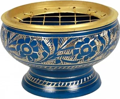 Immagine prodotto di Bruciaincenso Ottone Blu - 7,5x5,5 Cm