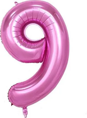 Zdjęcie produktu dla Różowy balonik foliowy nr 9, 102 cm – Cakesicq