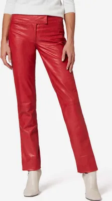 Produktbild von Damen Lederhose Lederjeans Ricano LOW CUT – Rot / XS