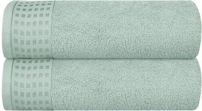Produktbild von Ibenzoa® 2er-Set weiche Badehandtücher 140 x 70 cm – 100% Baumwolle, saugfähig & schnell trocknend, maschinenwaschbar, ideal für Bad, Hotel & Spa