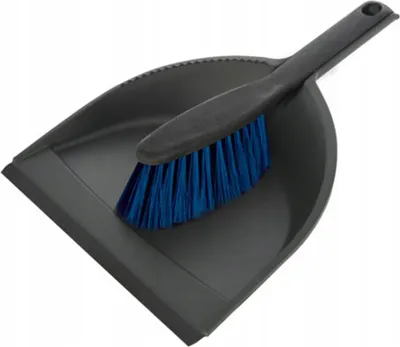 Produktbild von Müllschlucker mit Gummischieber und Bürste aus recyceltem Material CLIP AZUR - YORK - CLEAN HOUSE
