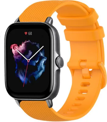 Produktbild von Strap-it Amazfit GTS 3 Luxus Silikonarmband (Orange)