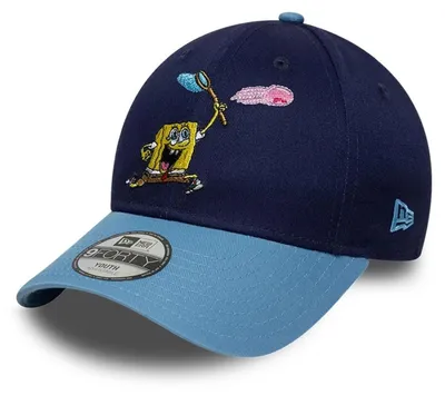 Zdjęcie produktu dla Czapka New Era 9Forty Strapback dla dzieci – SpongeBob, granatowa – dla młodzieży