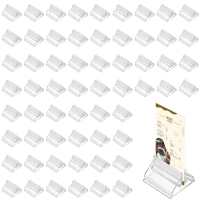 120 transparente Kartenhalter aus Kunststoff, 19x19x13 mm