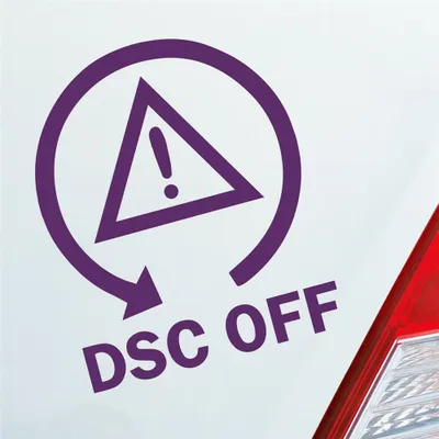 Produktbild von Auto Aufkleber DSC OFF Symbol Drift Tuning 11x9 cm Lila Sticker Heckscheibenaufkleber