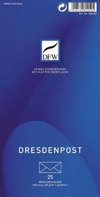 Produktbild von DFW 800250 Briefumschlag DresdenPost - DIN lang, gefüttert, 80 g/qm, 25 Stück