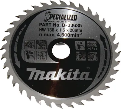 Produktbild von Makita B-33635 SPECIALIZED Sägeb.136x20x36Z