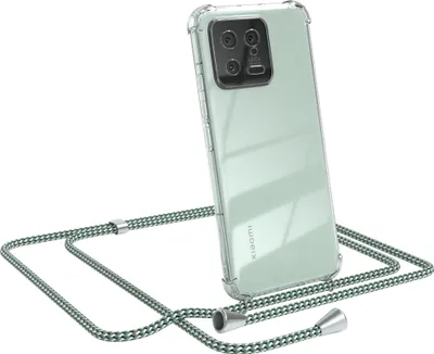 Produktbild von EAZY CASE Handykette kompatibel mit Xiaomi 13, Handyhülle mit Umhängeband, Handykordel, Schutzhülle Clear, Band in Grün