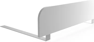 Produktbild von regalik Bettgitter Rausfallschutz Kinderbett 90x20 cm – Weiß Stabile Absturzsicherung ohne Bohren – Einfache Montage unter der Matratze