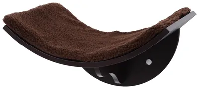 Obrázek produktu pro Cat Postel Nástěnné Útulné Nástěnné Lehátko Pro Kočky S Plyšovým Polštářem, Mdf, Snadná Montáž, Hnědá, 41X28X21Cm